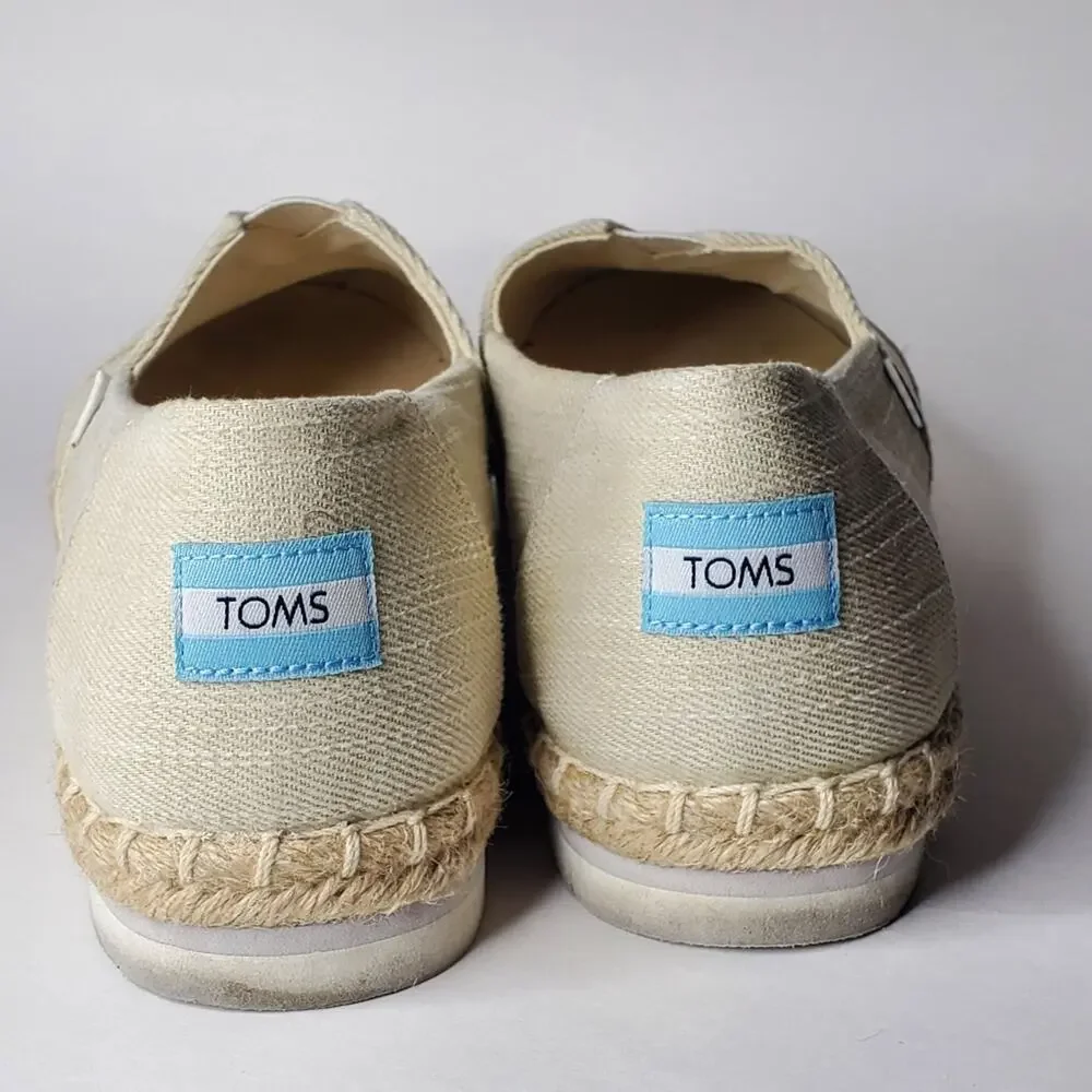Toms Women's Alpargata Platform Espadrille Slip on Casual shoes Size 10